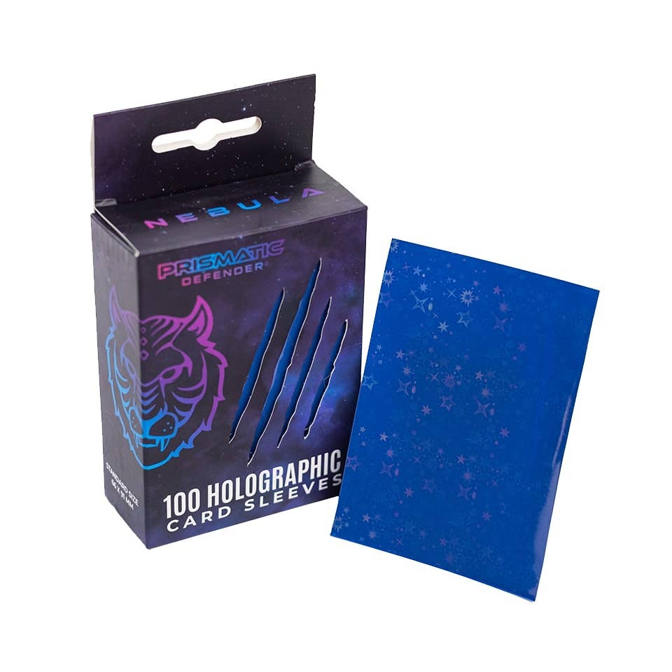 Prismatic Defender® - Holographic Card Sleeves - 3 Foil Designs - Dark Green / Starfield