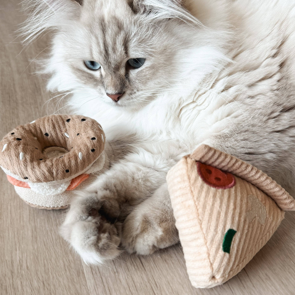 Lambwolf Collective - Kitty Pizza & Bagel Cat Toy Set