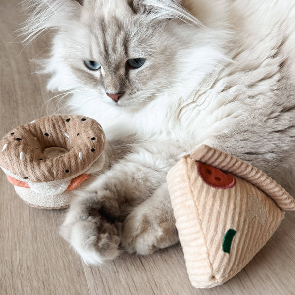 Lambwolf Collective - Cat Toy Set - Kitty Pizza & Bagel