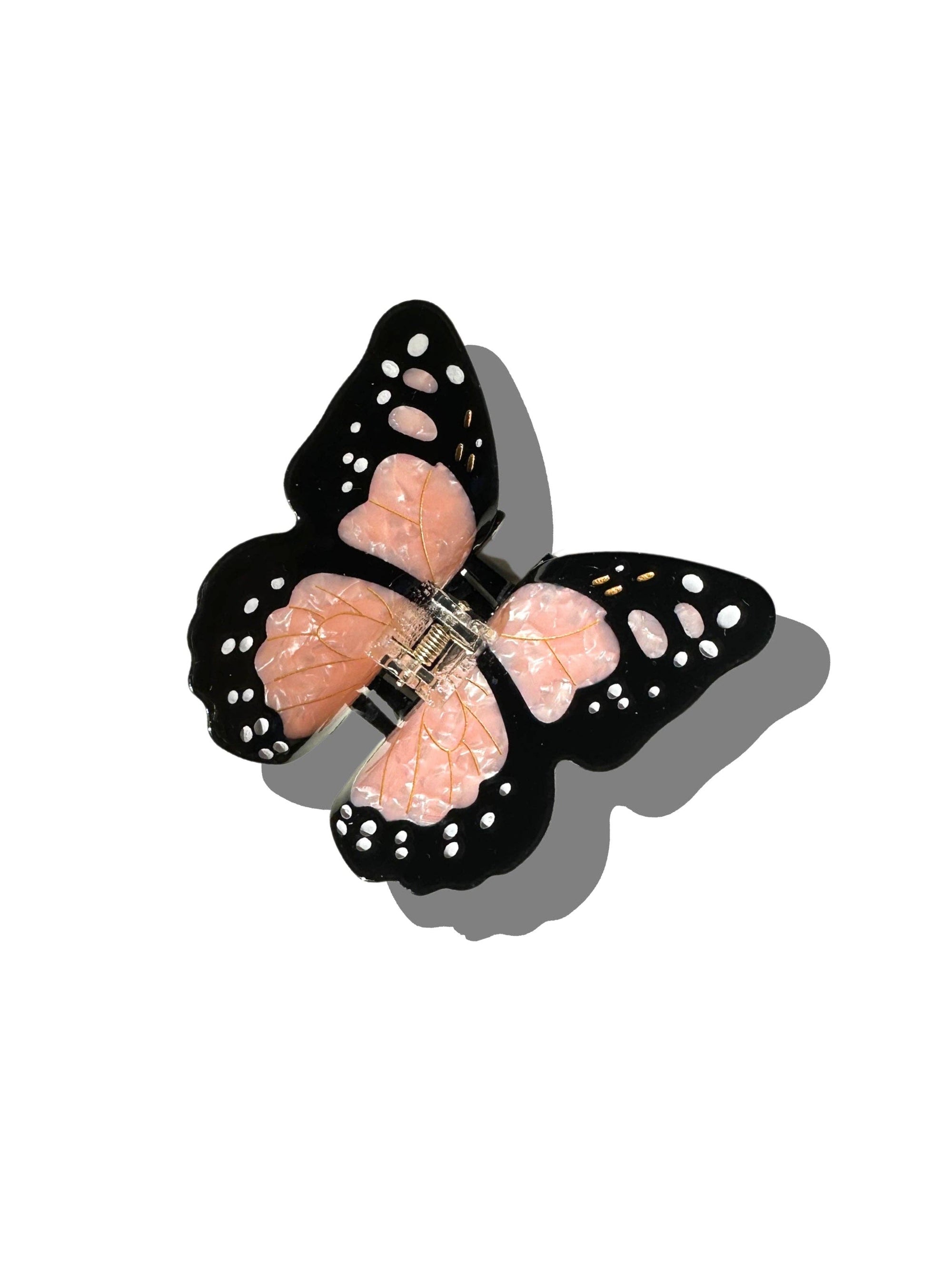 Solar Eclipse - Monarch Butterfly Claw Hair Clip - Pink