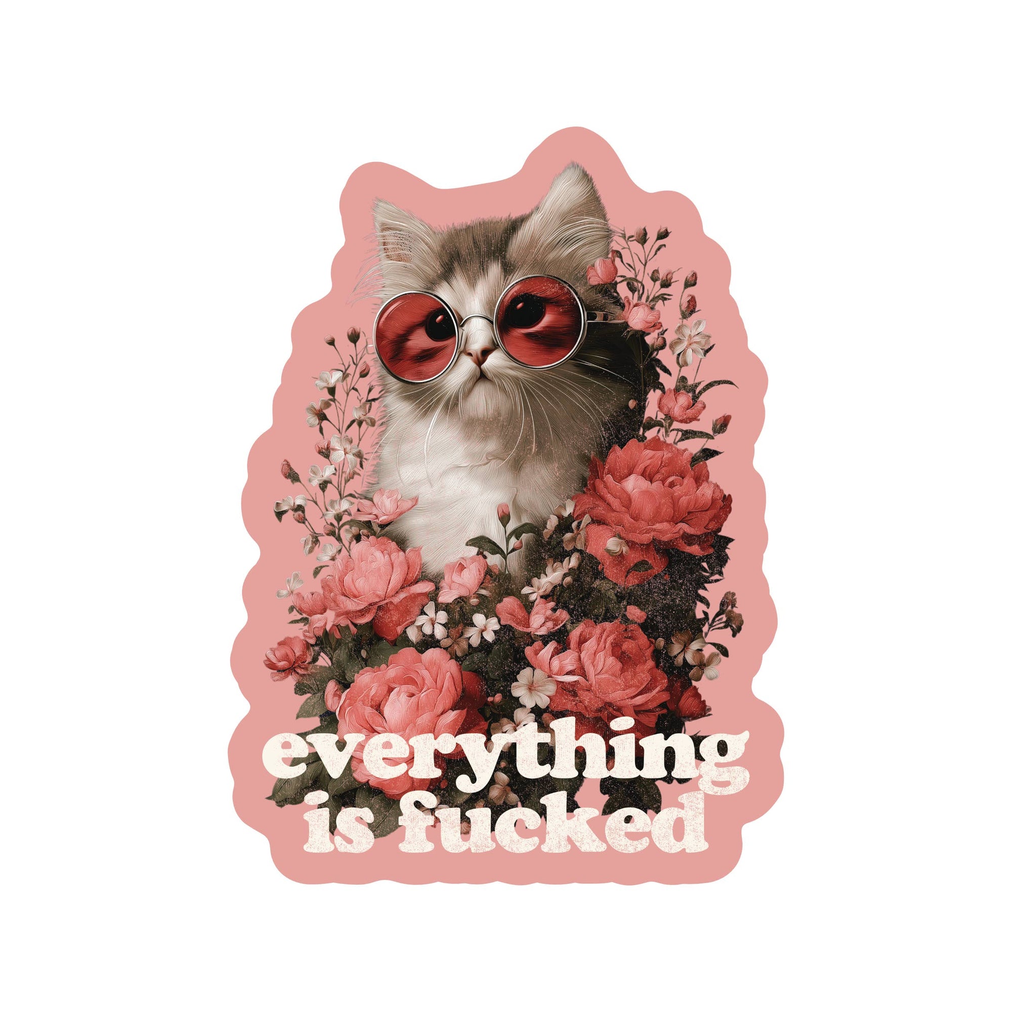 Juju and Moxie - Swear Kitty Cat Feline Cute High Quality Vinyl Sticker