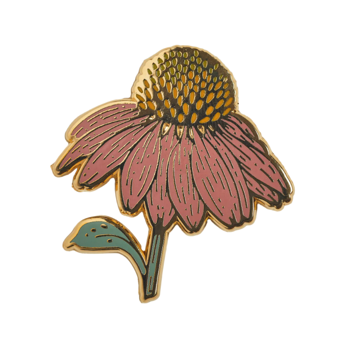 Enamel Pin: Purple Coneflower 1.25"