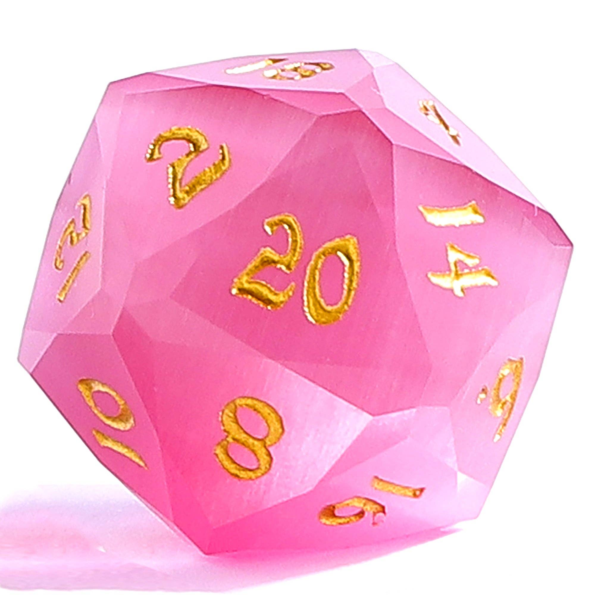 Dragon's Hoard Luster Cut Dice Set - Pink Cat's Eye