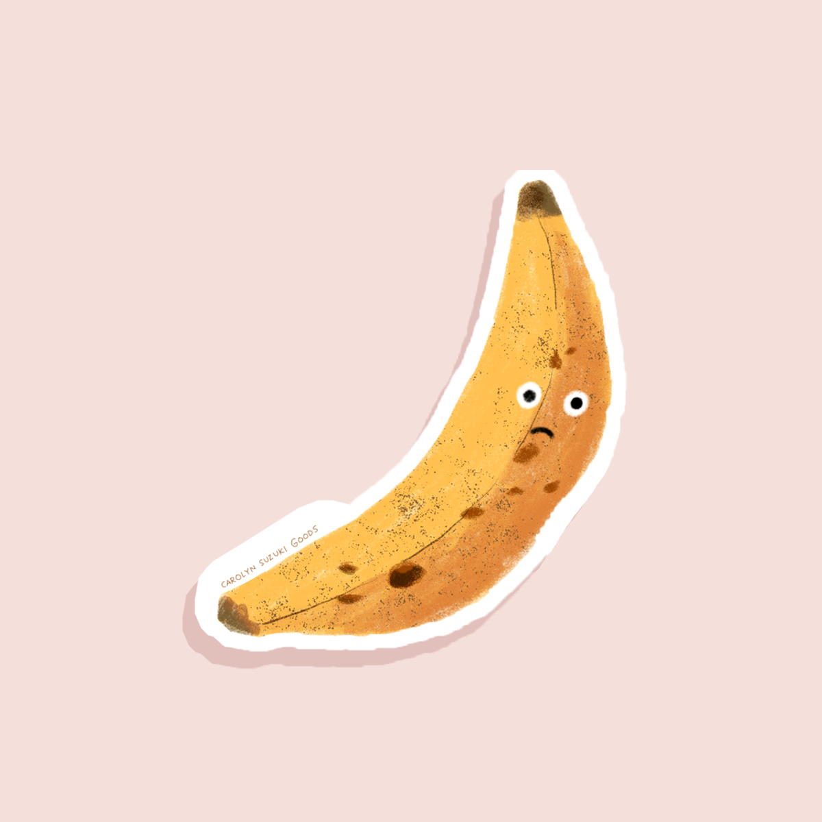 Carolyn Suzuki - Sad Banana - Die Cut Sticker
