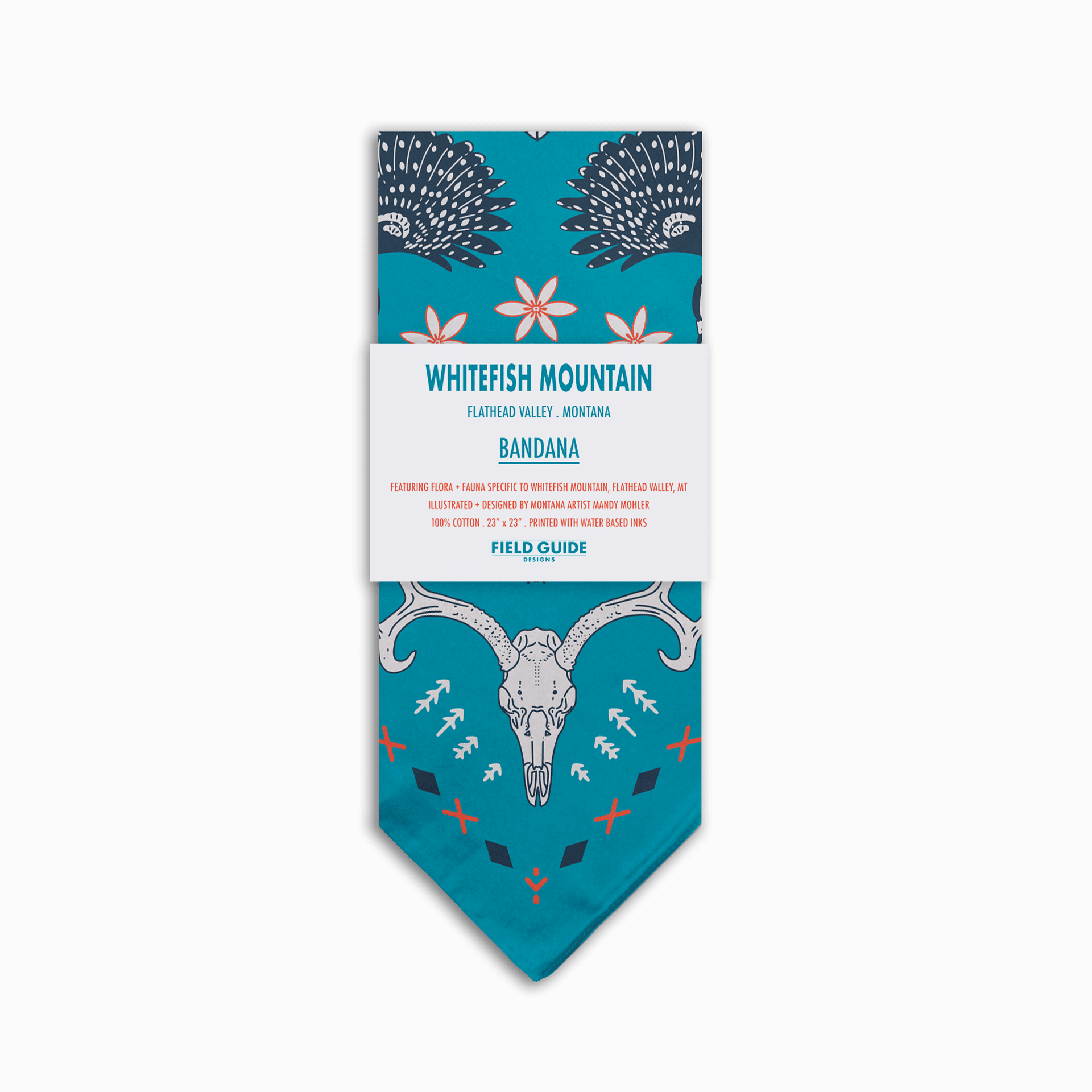 Whitefish Mountain, Flathead Valley, Montana Bandana NEW - Space Camp