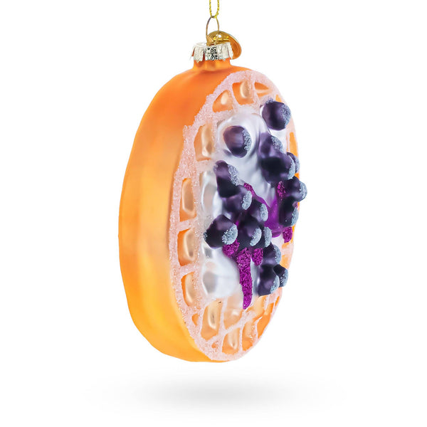 Blueberry Waffle - Glass Ornament