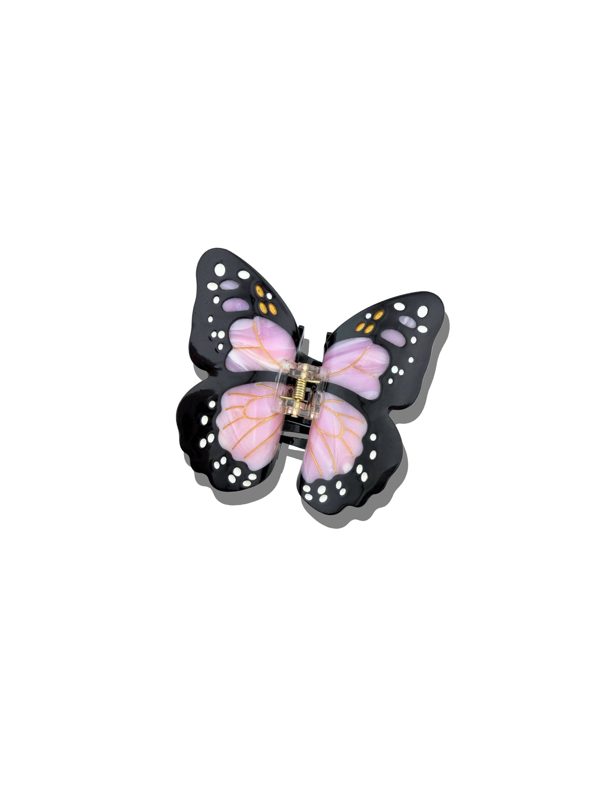 Solar Eclipse - Claw Hair Clip - Red Monarch Butterfly