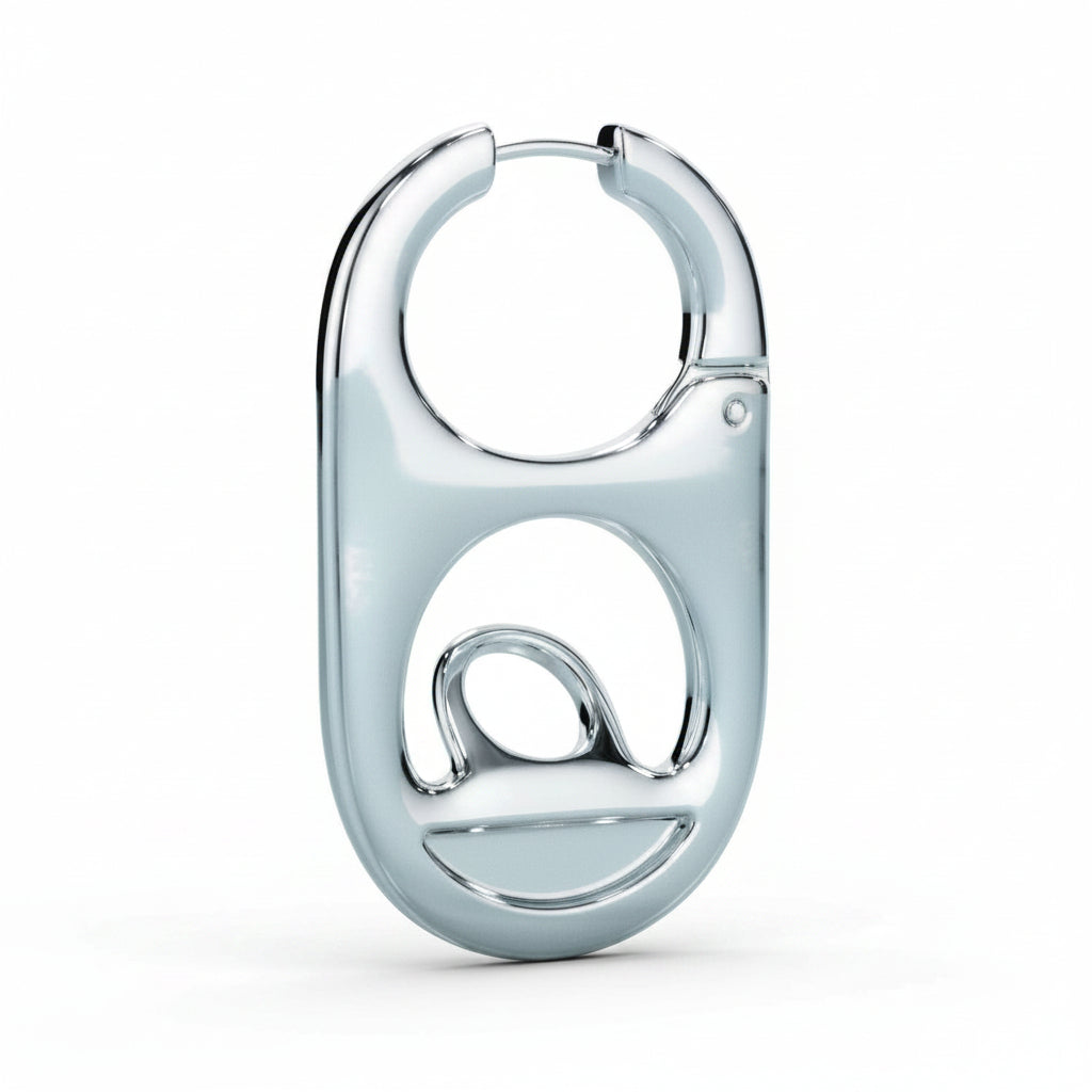 STUDIOCULT - Soda Tab - Single Earring - Silver