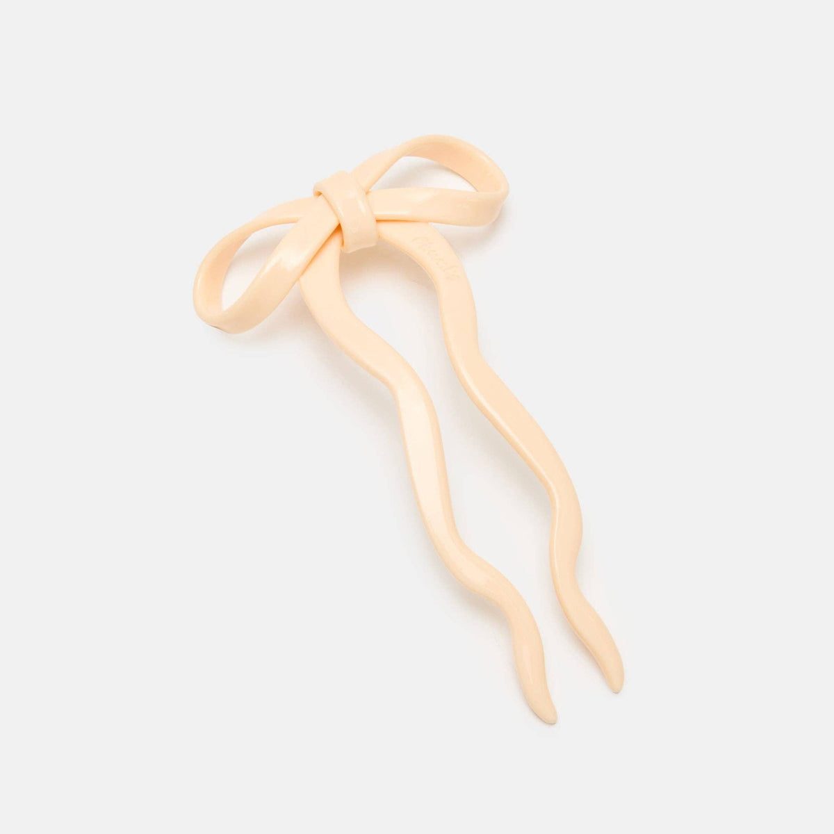 CHUNKS - Bow Hairpin - Large - Cream