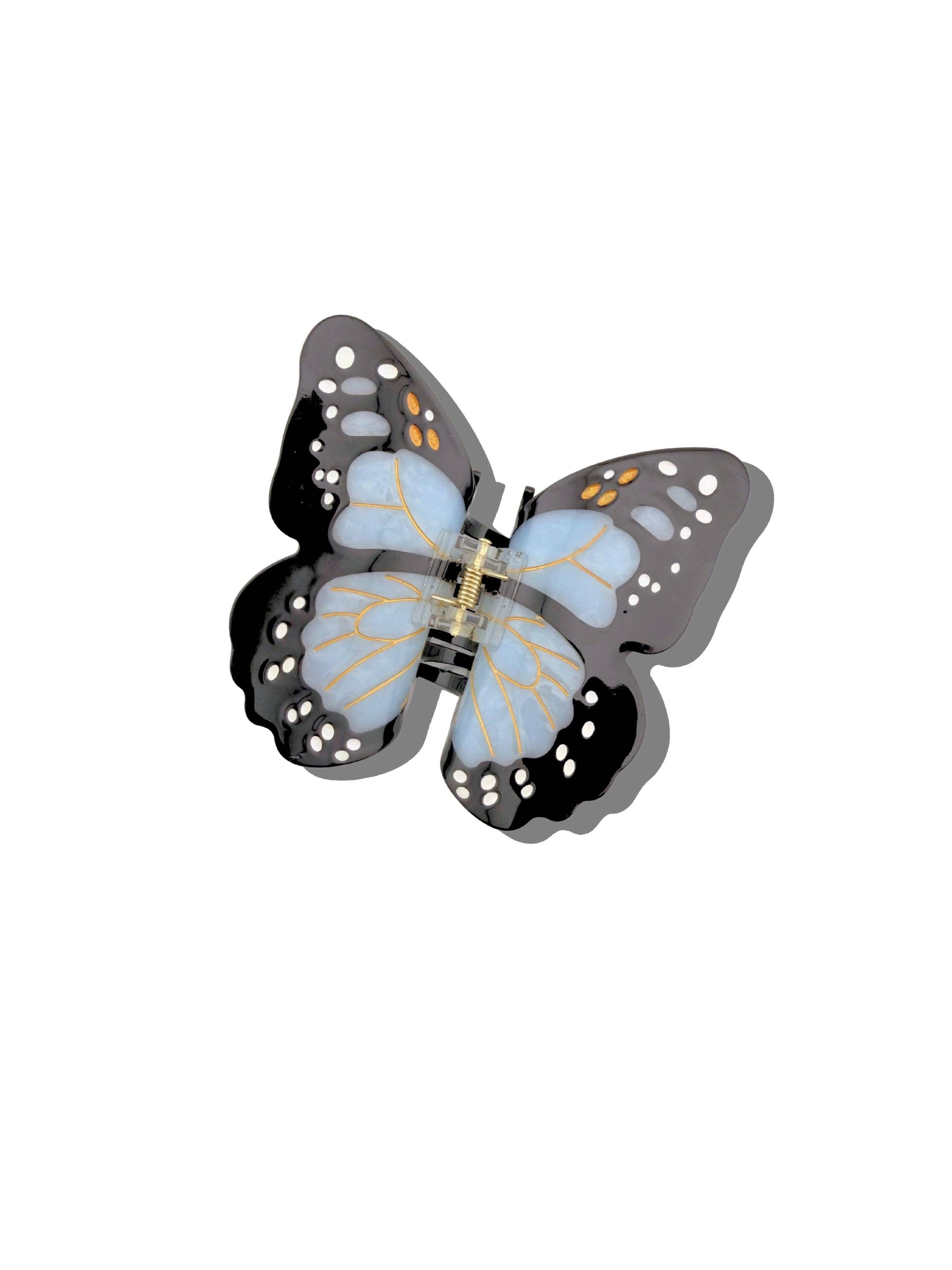 Solar Eclipse - Monarch Butterfly Claw Hair Clip - Pink