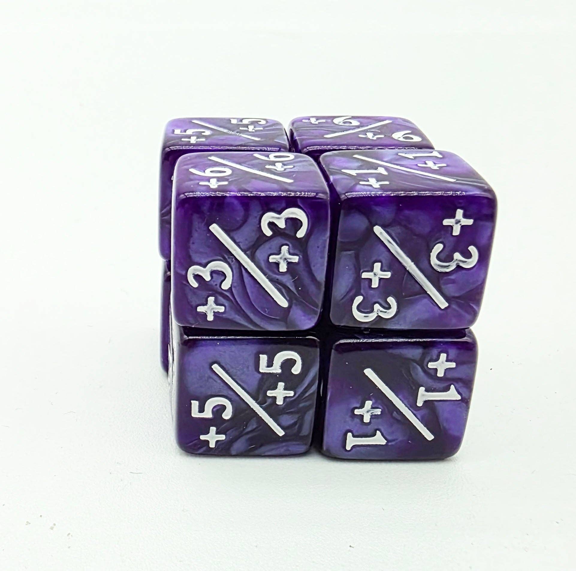 +1/+1 Pearl Purple Counters for Magic - Set of 8
