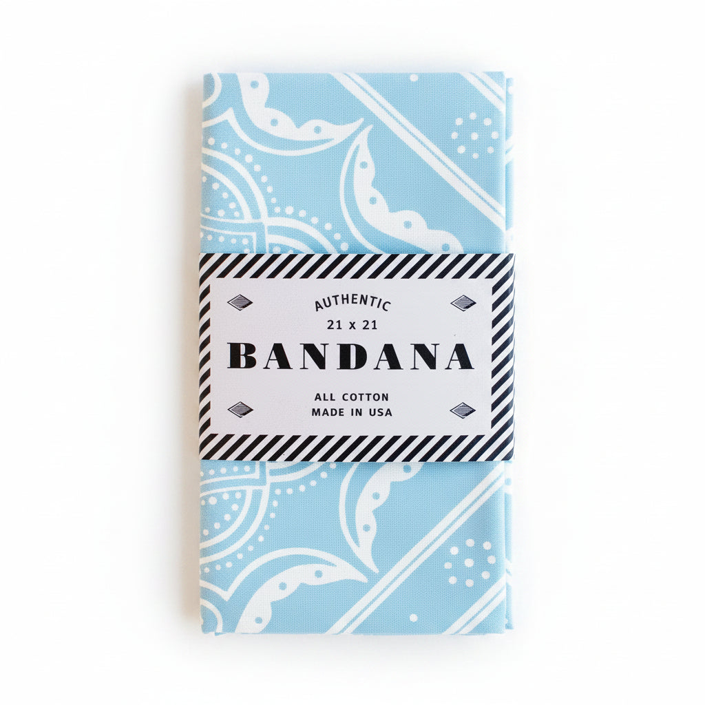 Western Bandana - Light Blue