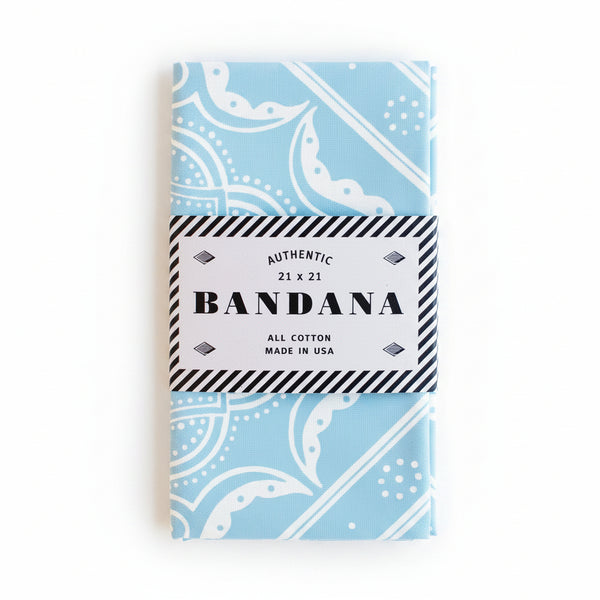 Western Bandana - Light Blue