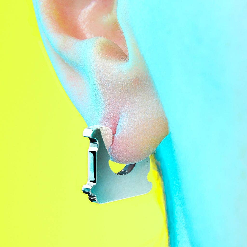 Studiocult - Single Mini Bread Tag Earring - Silver