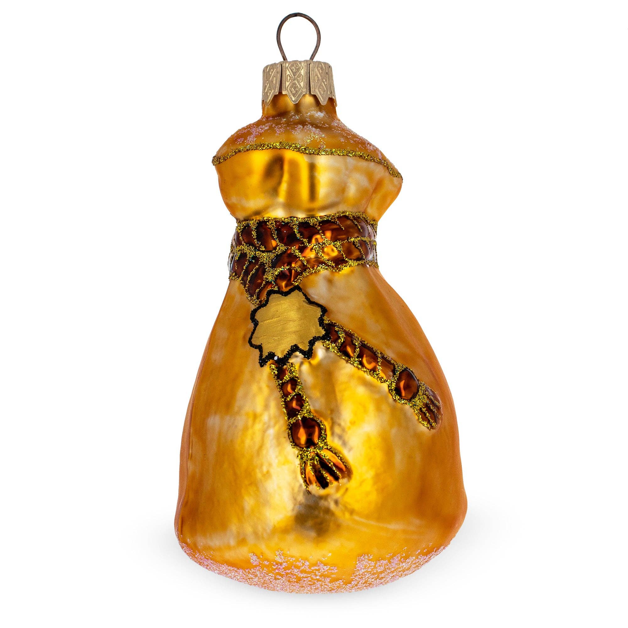 Money Bag Prosperity Glass Christmas Ornament