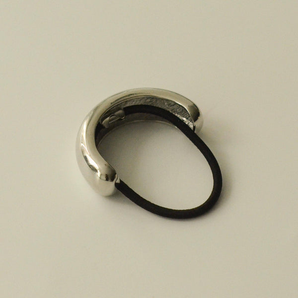 nar'sha Wide Metal Cuff Hair Tie Silver
