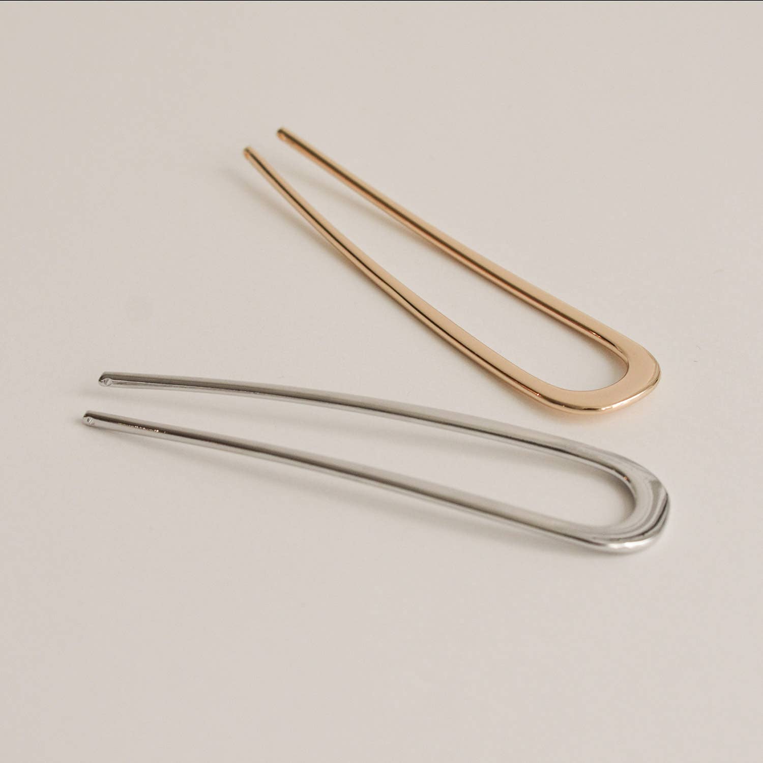 nar'sha - Minimalist Bent U-Shaped Hair Stick | Gold