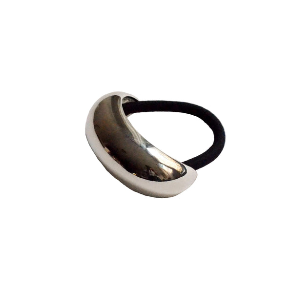 nar'sha Pebble-Shaped Metal Cuff Hair Tie Gold
