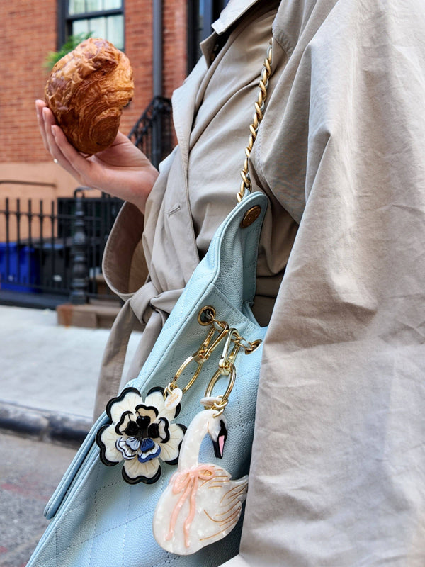 Solar Eclipse - Bag Charm + Keychain - Bow Swan