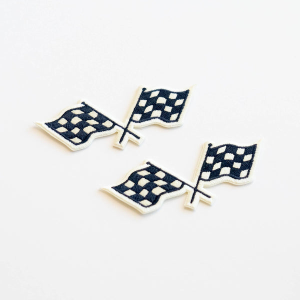 Racing Flags - Embroidered Iron on Patch