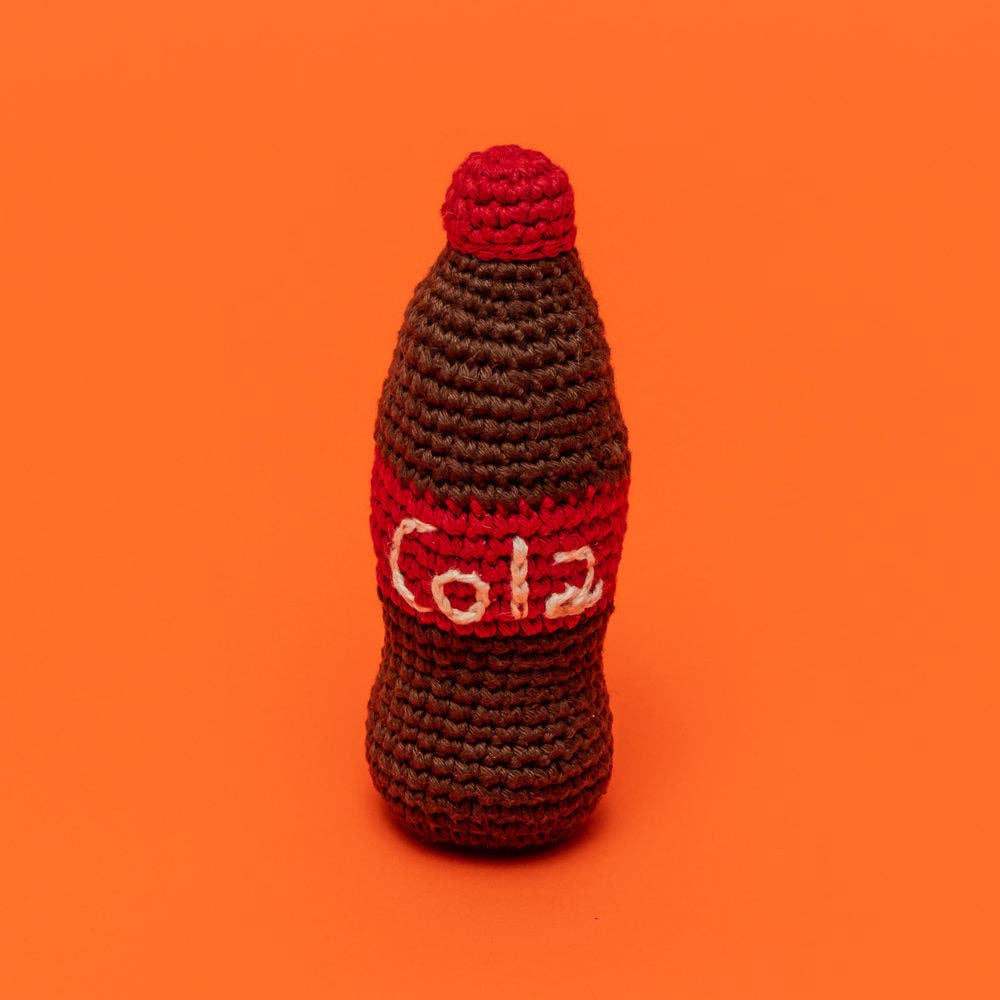 Ware of the Dog - Hand Crochet Cotton Dog Toy - Cola