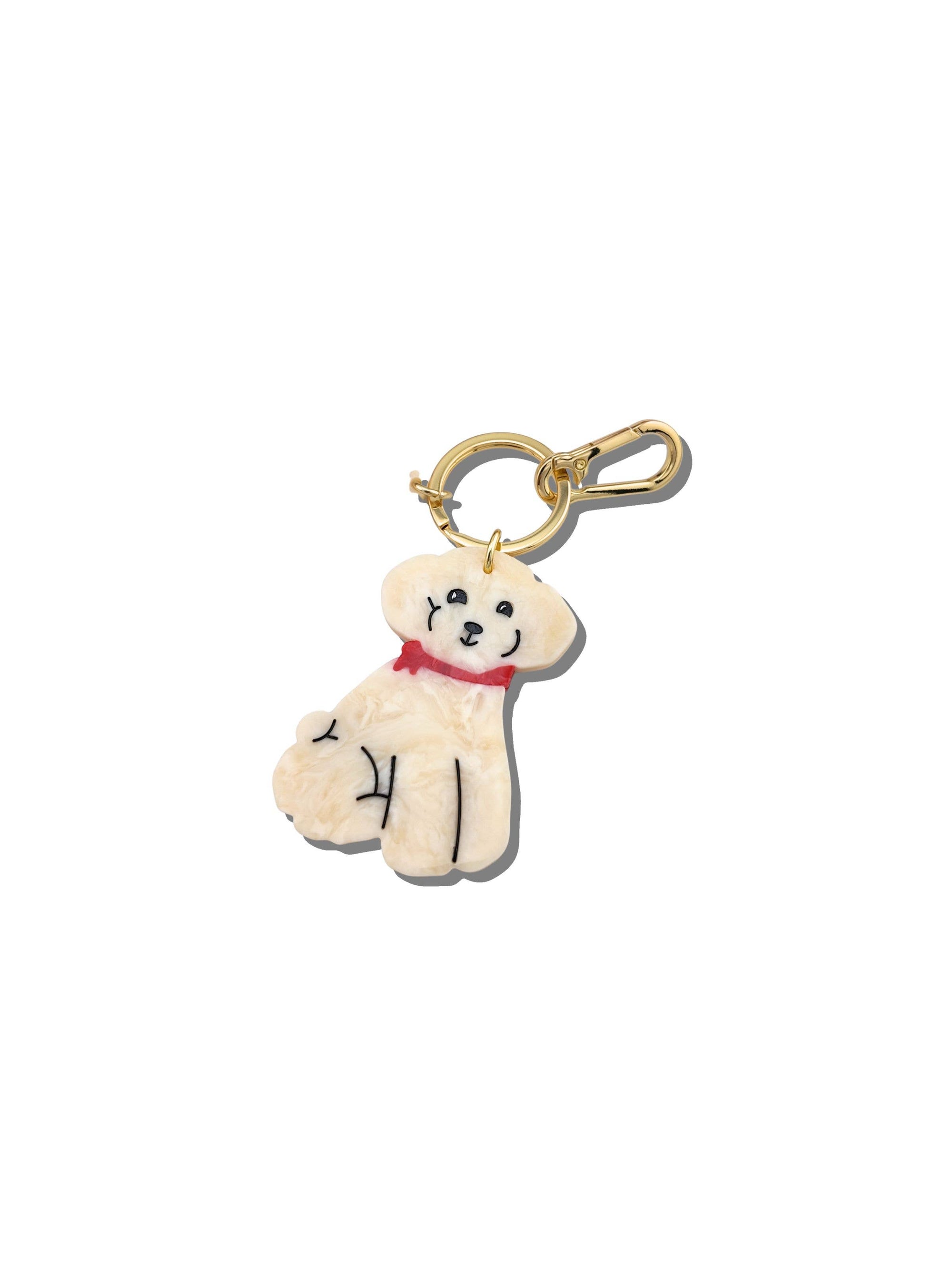 Solar Eclipse - Doodle Puppy Bag Charm + Keychain - Brown