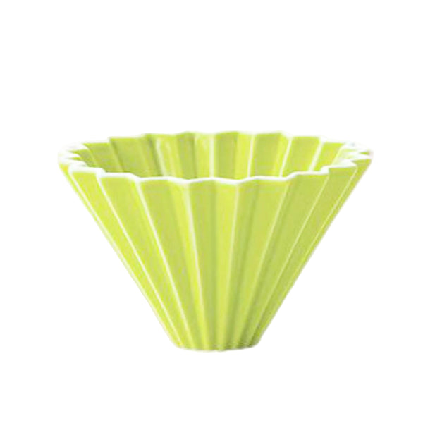 Origami - Pour Over Coffee Dripper - Porcelain - Lime Green