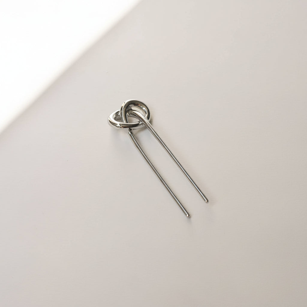nar'sha - Knot-shaped Hair Stick - Silver