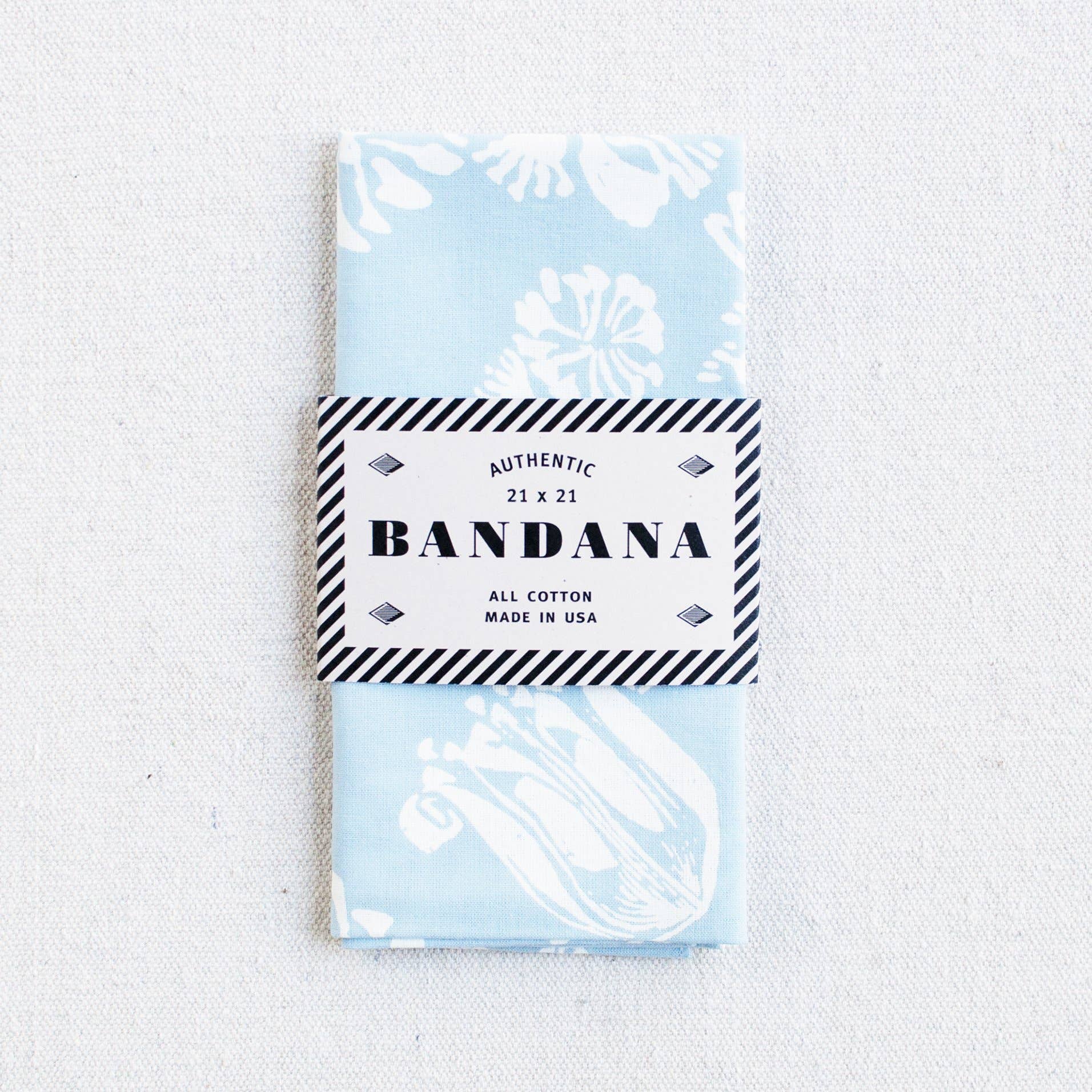 Floral Bandana - Light Blue