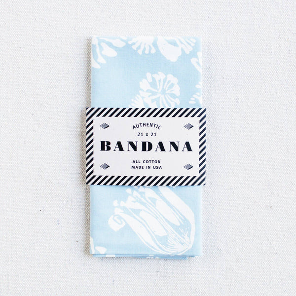 Floral Bandana - Light Blue