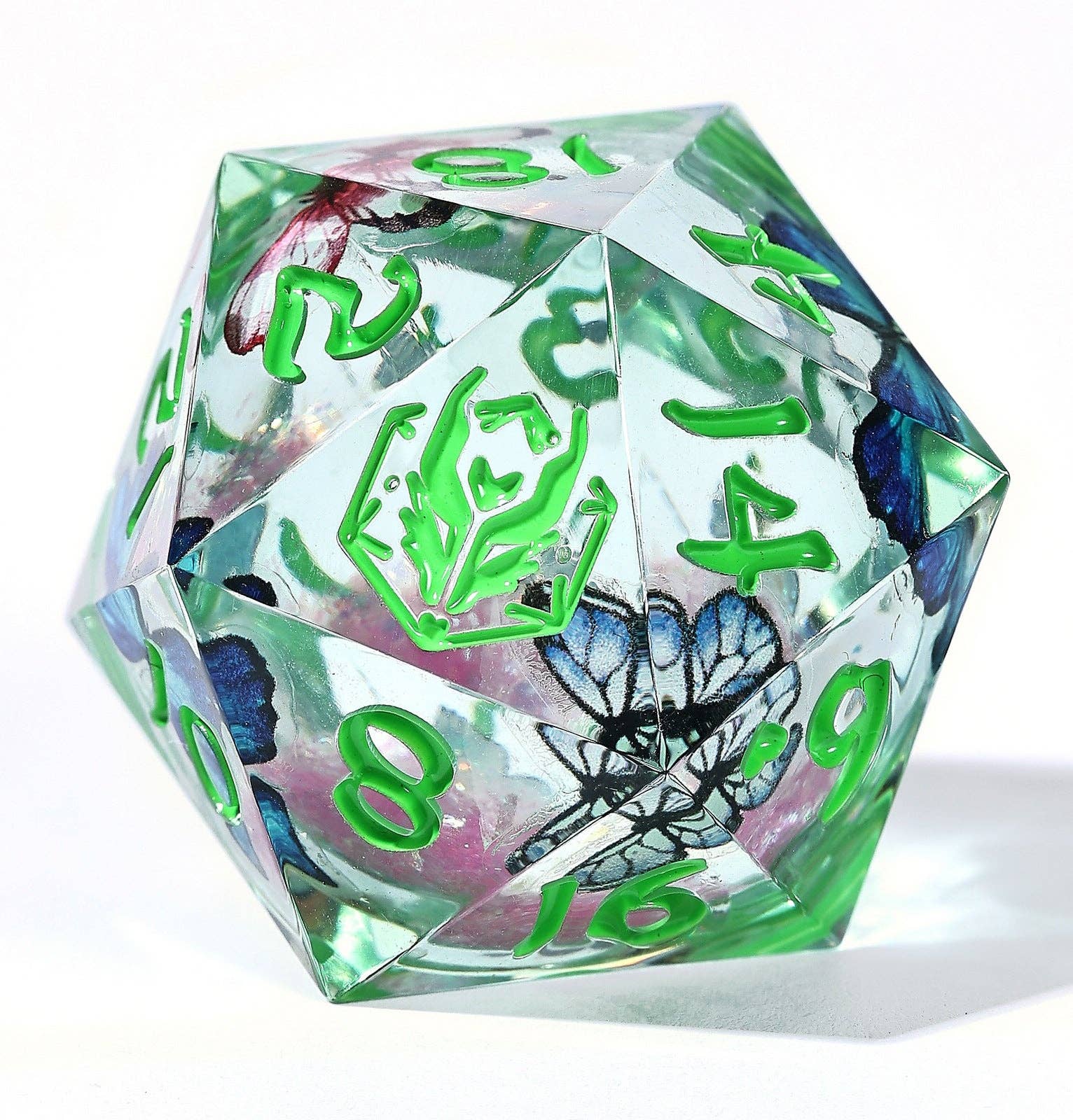 Liquid Core Sharp Edge Resin Dice Set - Dream Wing