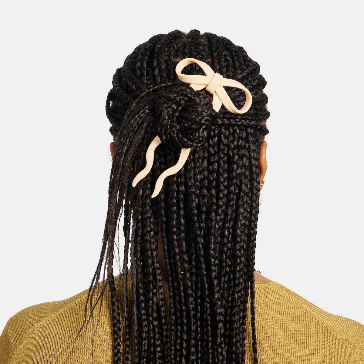 CHUNKS - Bow Hairpin - Large - Cream