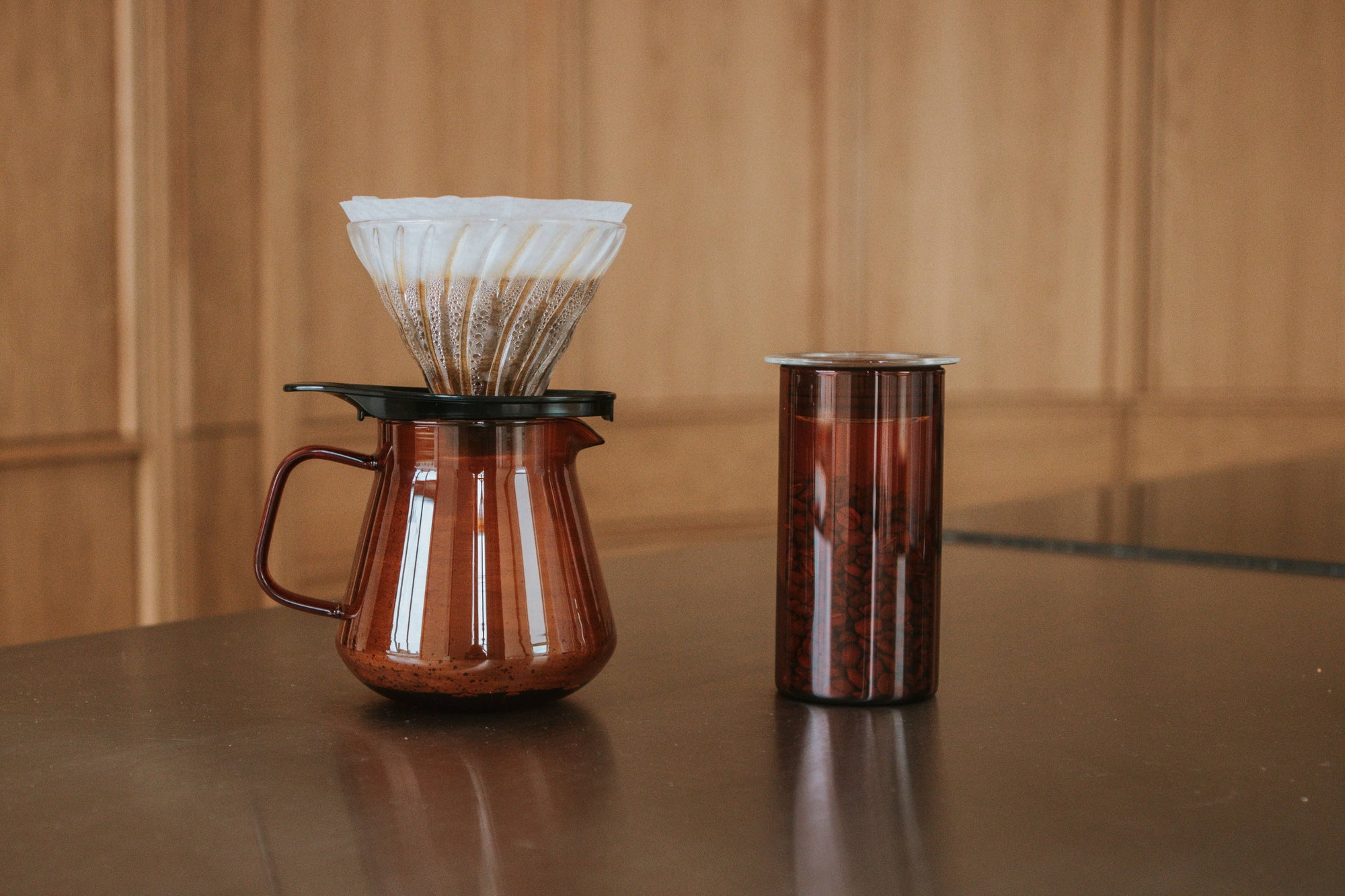 Hario - Colors Glass Series - Canister 400mL: Amber