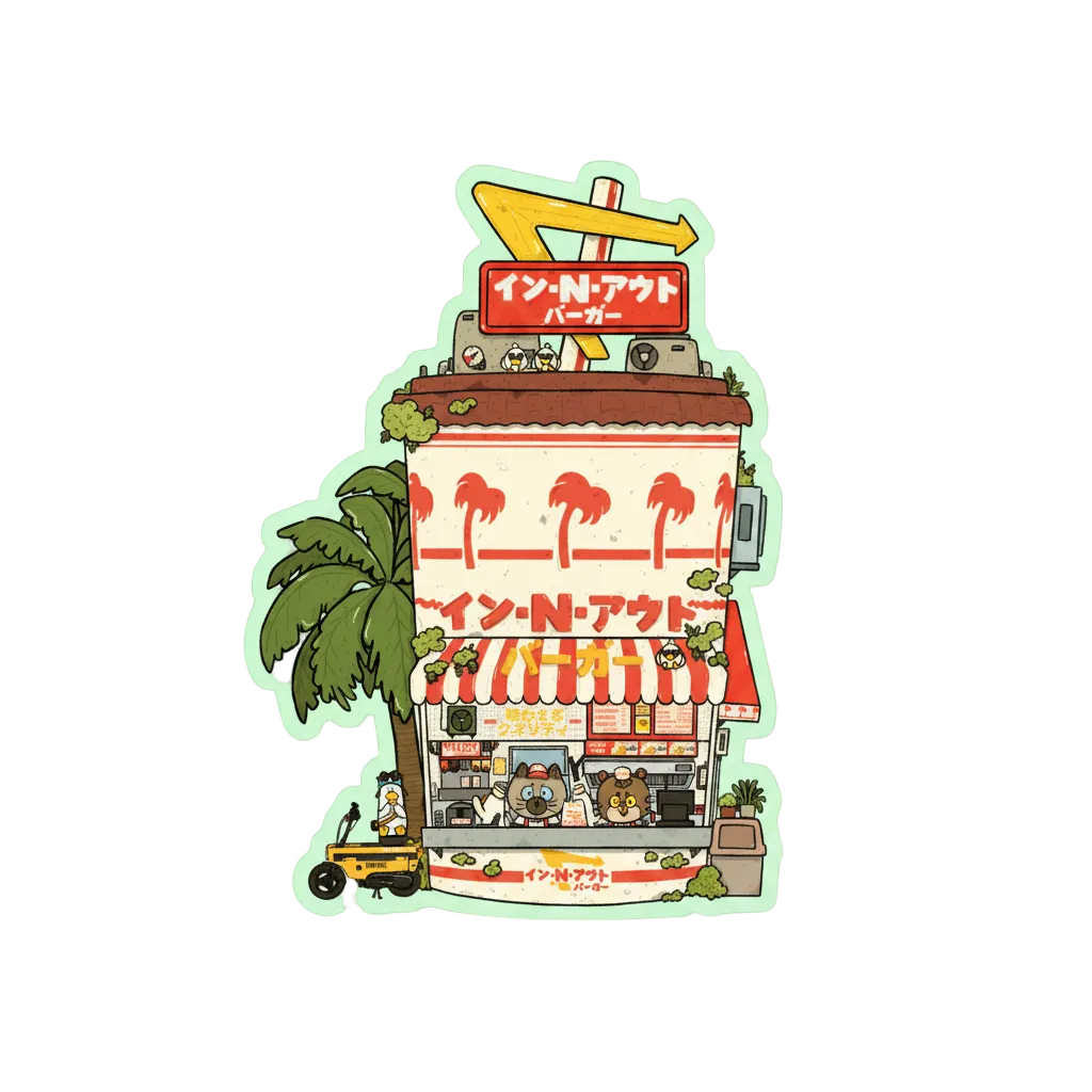 In N Out Vinyl Sticker