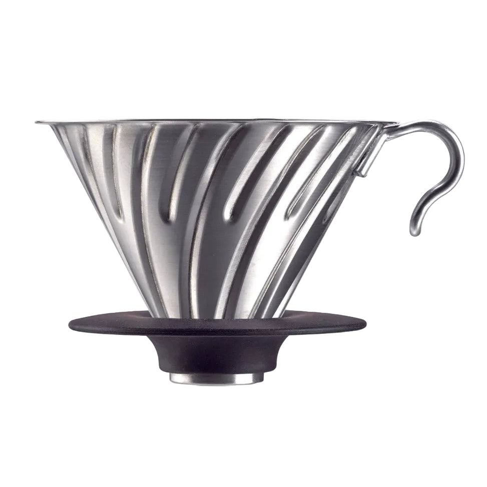 Hario- V60 Metal Coffee Dripper 02 - Silver