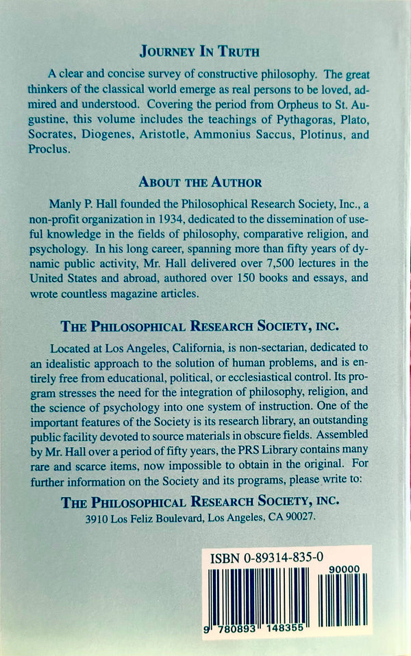 Journey in Truth by Manly P. Hall