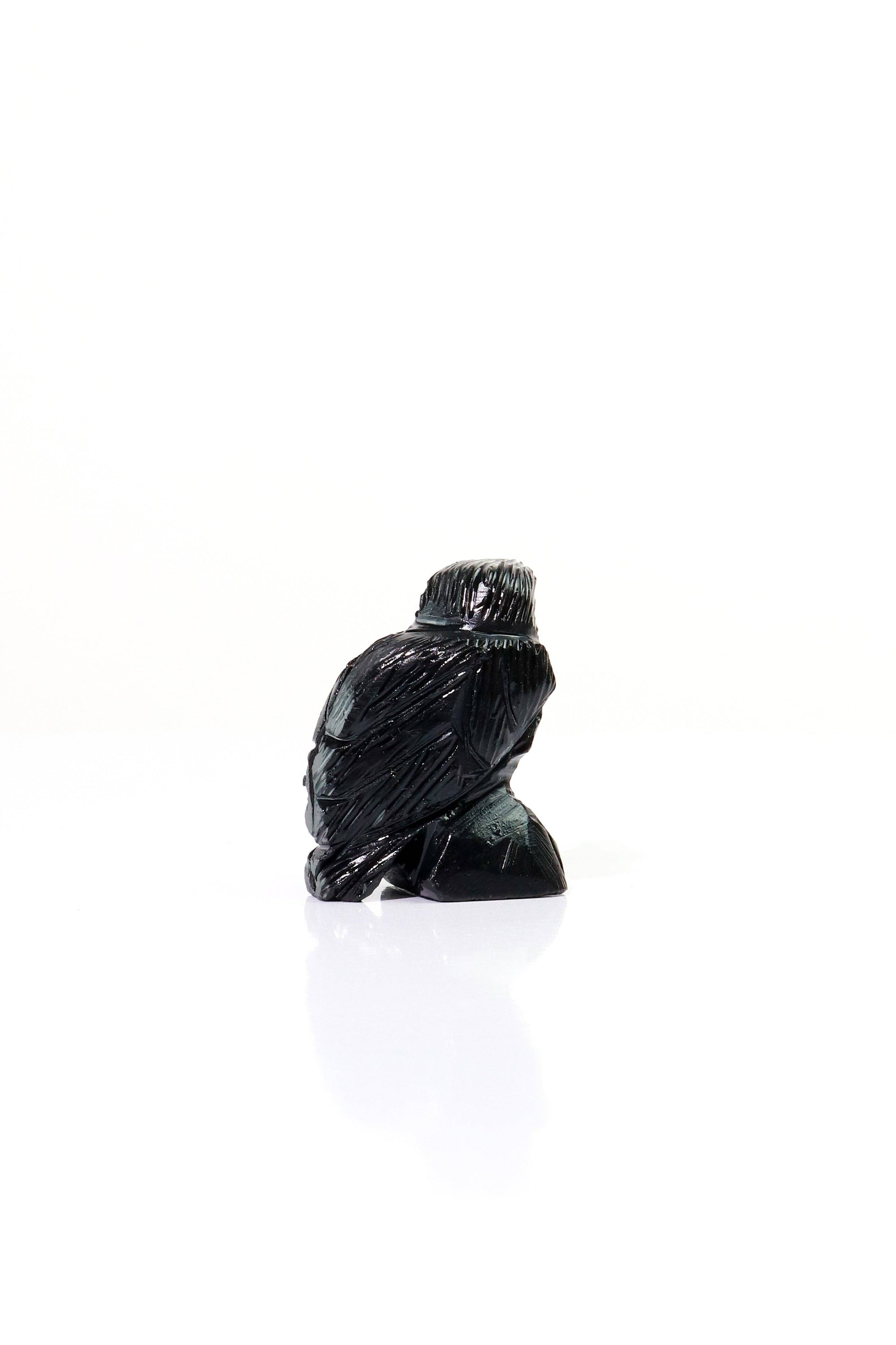 Raven Hand-Carved Onyx Figurine
