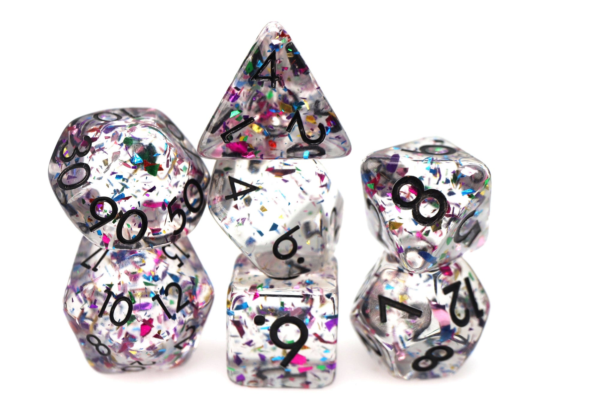 Mylar Glitter Dice Set