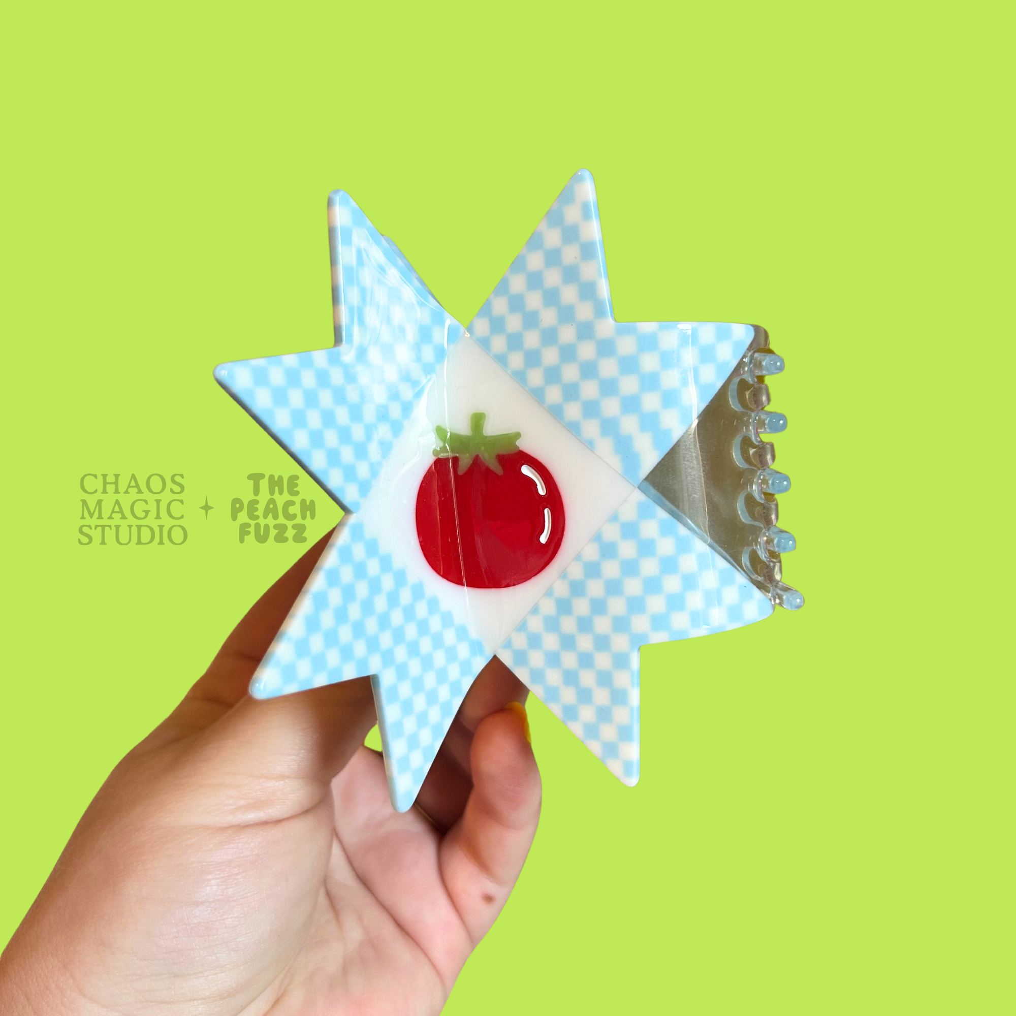 CHUNKS Hair Claw Clip - Tomato Quilt