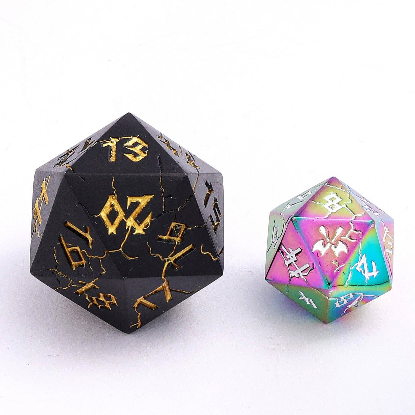 Metal 35mm D20 Spin Down Die - Matt Black with Gold