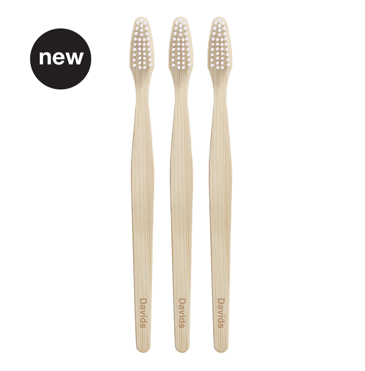 Davids - Premium Bamboo Toothbrush - Adult Soft - 3 Pack
