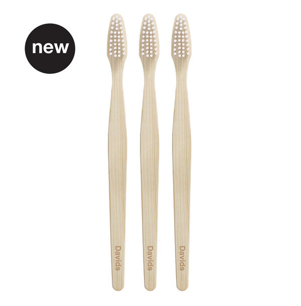 Davids - Premium Bamboo Toothbrush - Adult Soft - 3 Pack