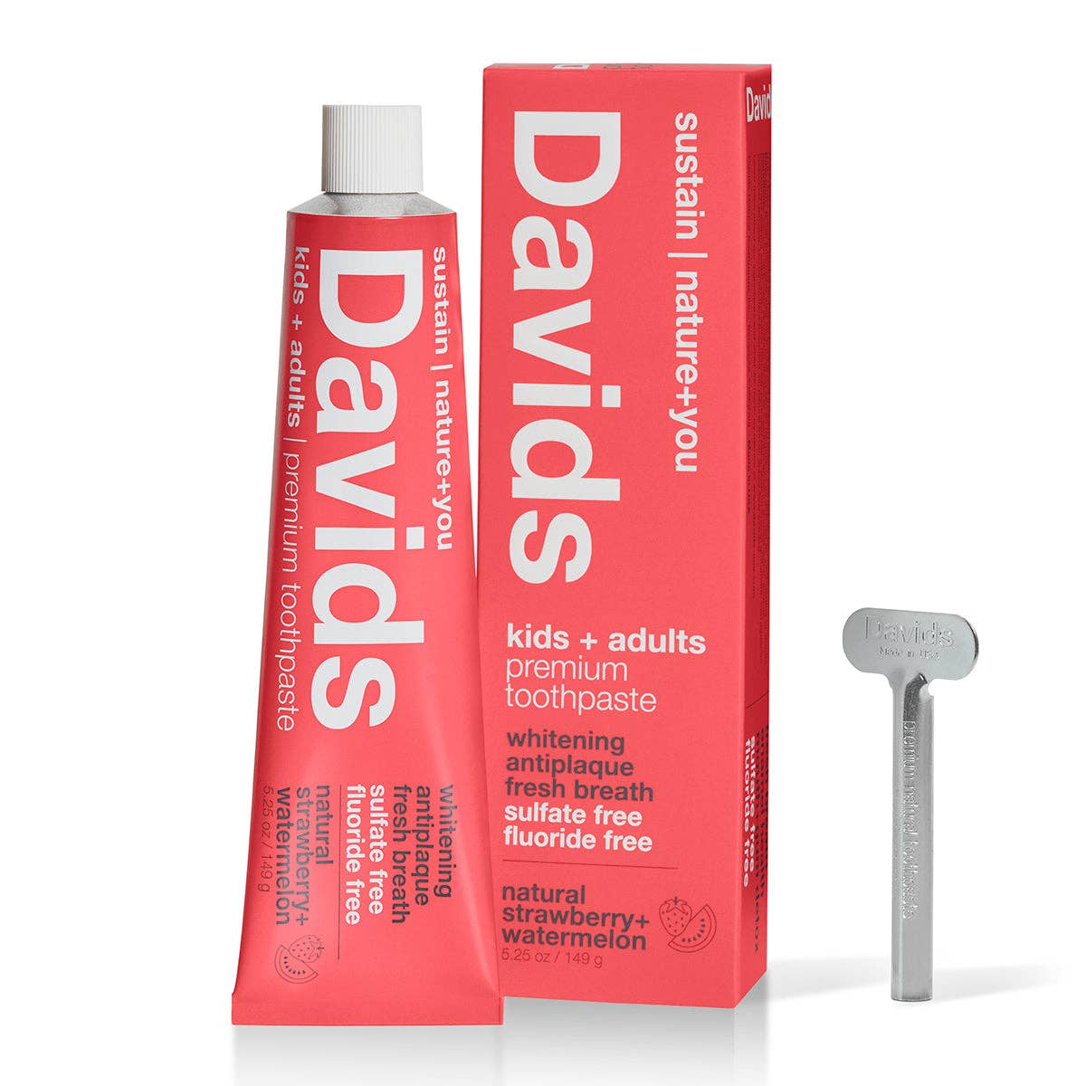 Davids - Kids + Adults Premium Toothpaste - Strawberry Watermelon