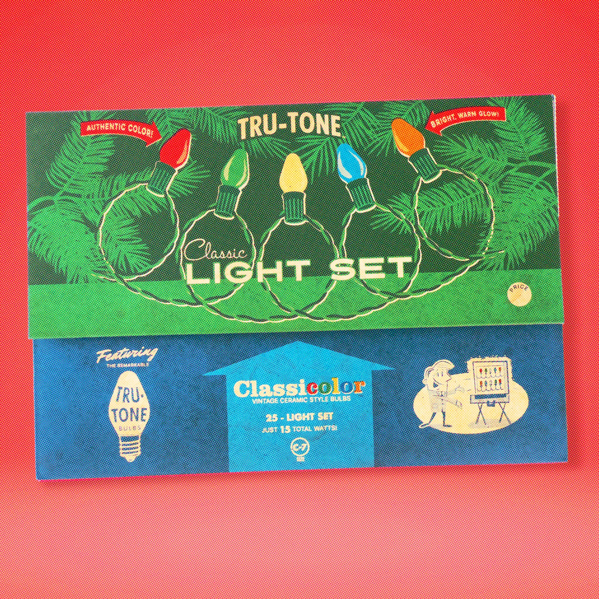 Tru-Tone - Vintage Style LED Christmas Lights - C7 25-Light Set: Candleglow (clear)