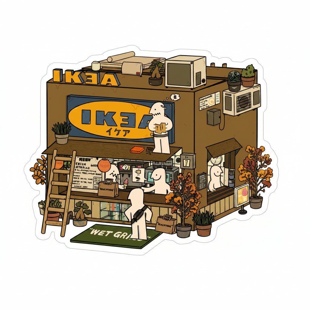 IKEA Cardboard Box Vinyl Sticker