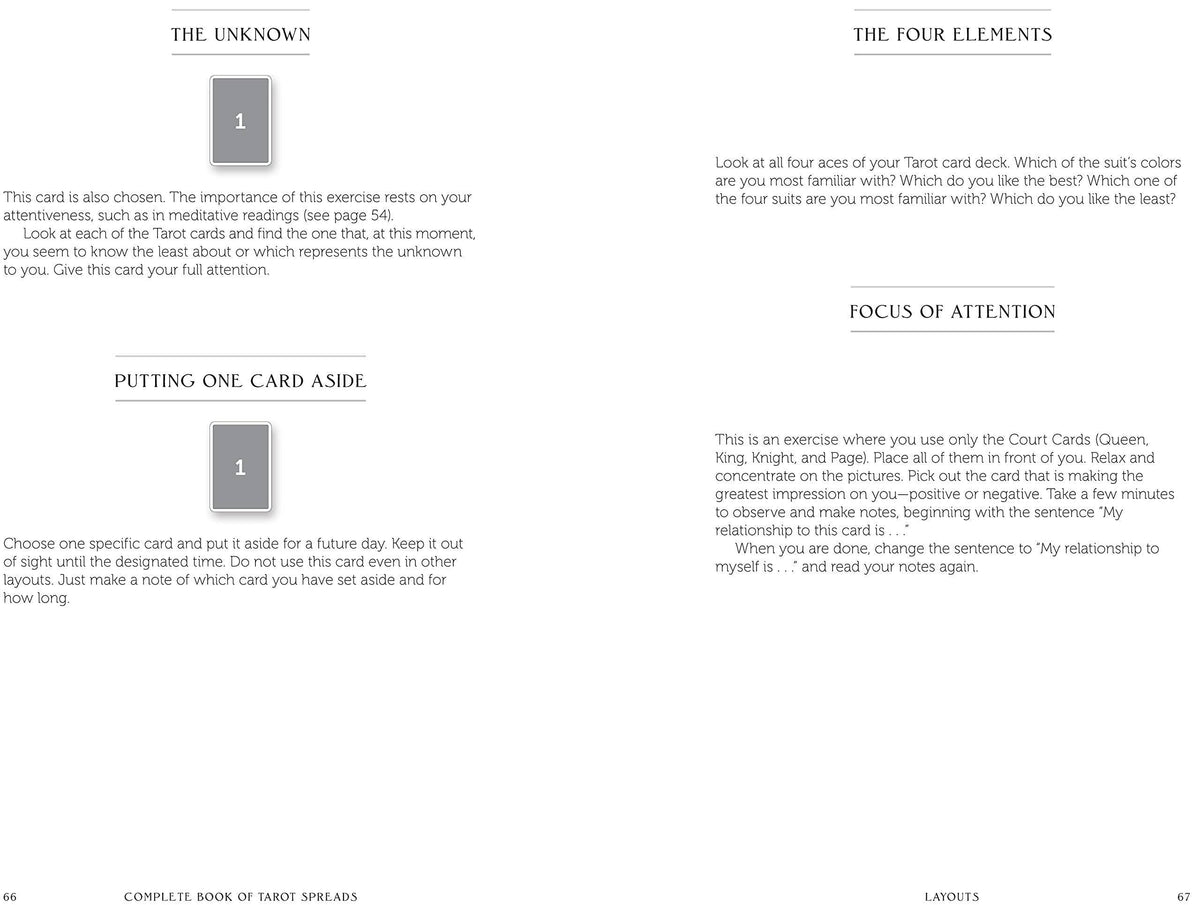 Complete Book of Tarot Spreads by Evelin Burger & Johannes Fiebig