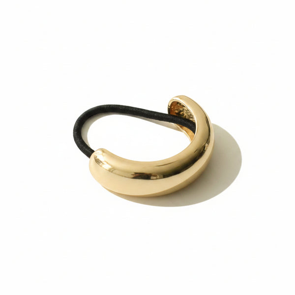 nar'sha Wide Metal Cuff Hair Tie Gold
