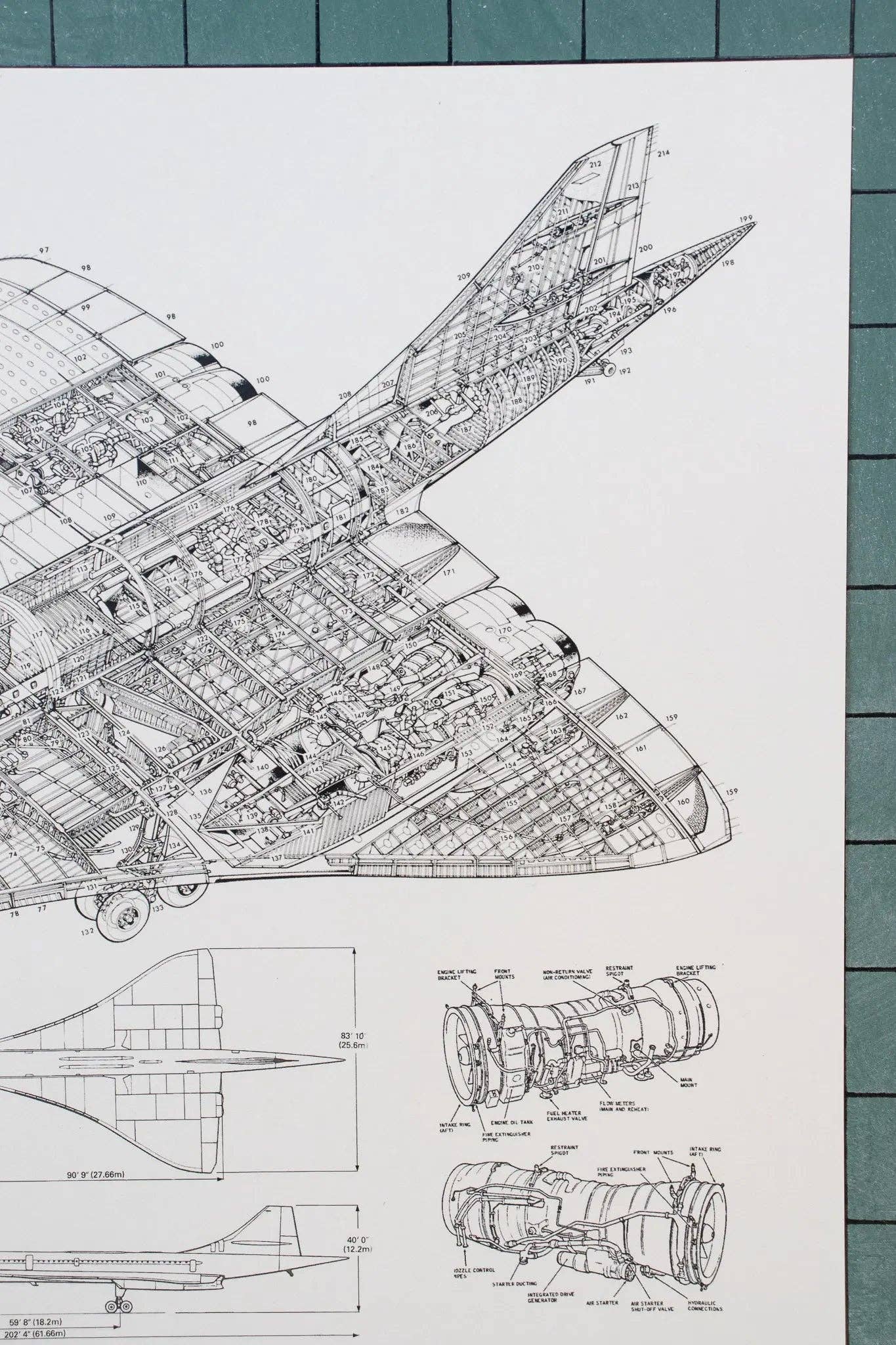 Concorde Supersonic Airliner Schematic