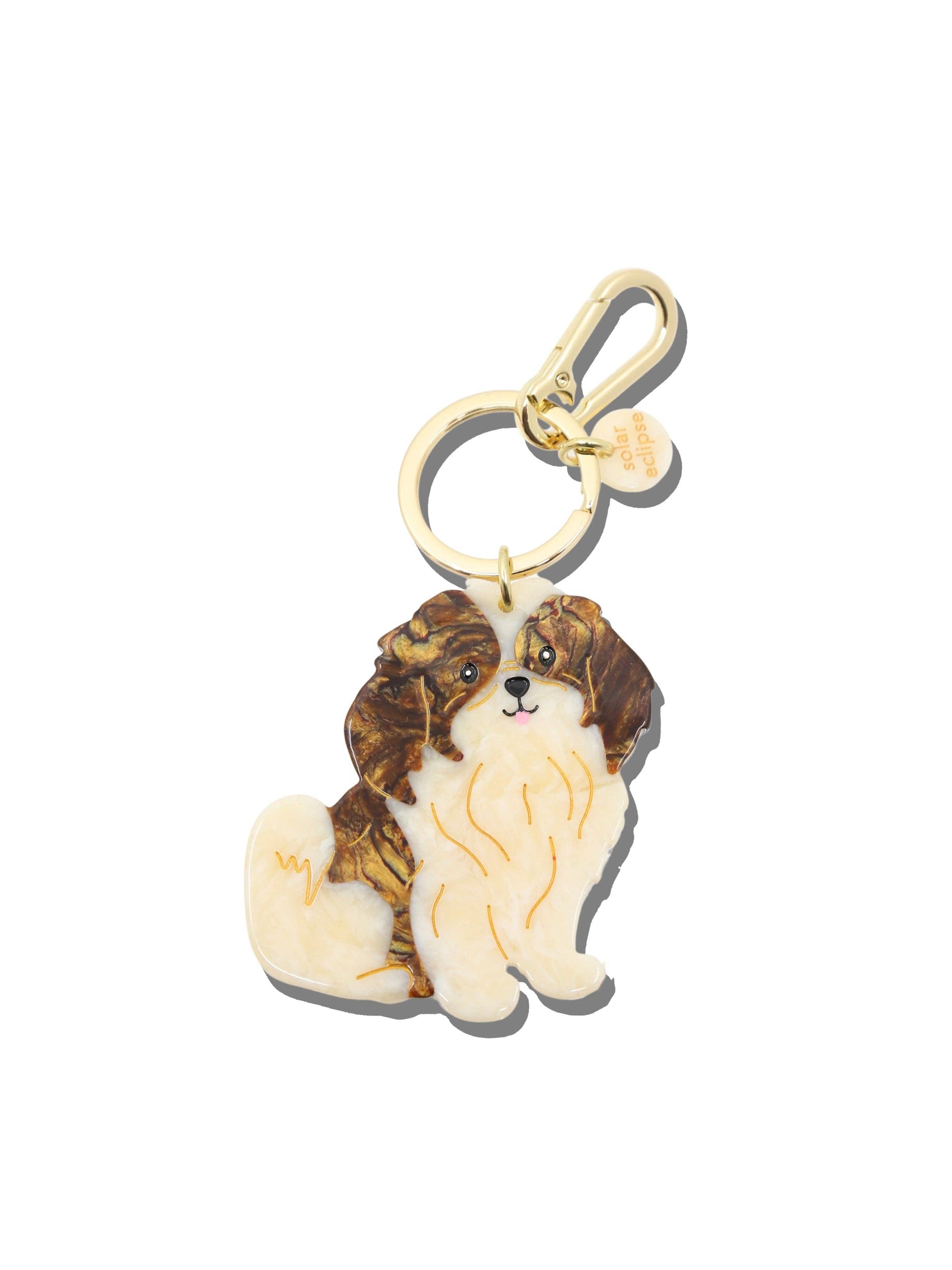 Solar Eclipse - Bag Charm + Keychain - Shih Tzu Pup