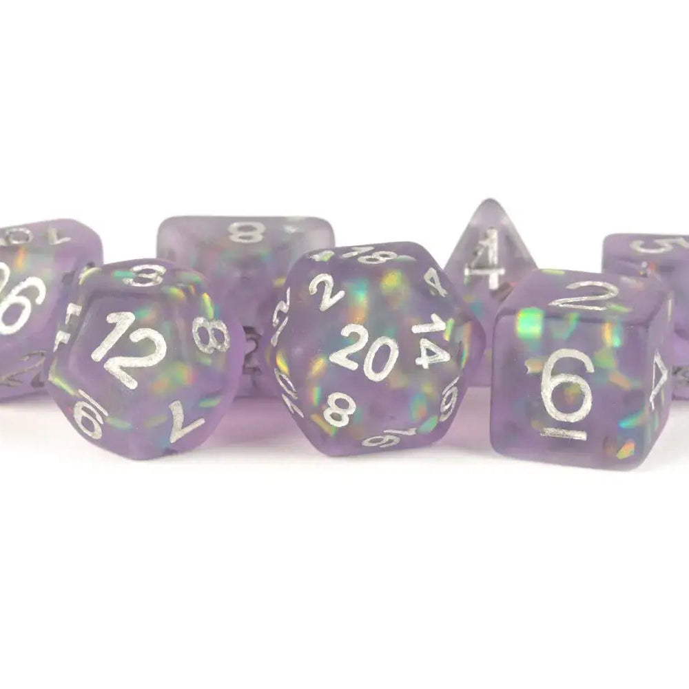 Icy Opal 16mm Resin Poly Dice Set